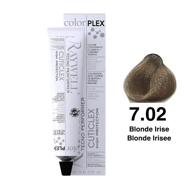Raywell ColorPlex - Permanente HaarVerf - 7.02 - Blonde Irise -100 ml
