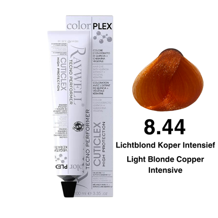 Raywell ColorPlex - Permanente Haarfarbe - 8.44 - Hellblond Kupfer Intensiv - 100 ml